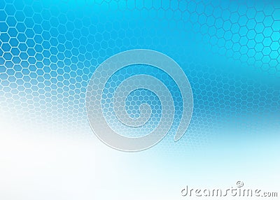 Abstract faded blue hexagon design Background Stock Photo