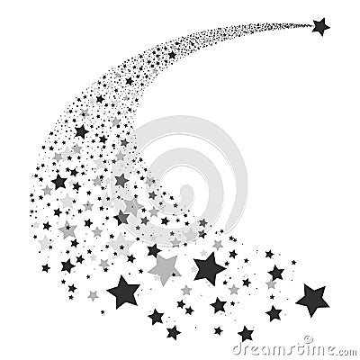 Abstract Falling Star Vector Vector Illustration