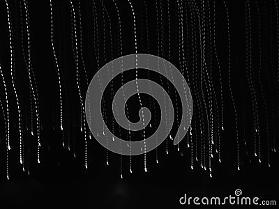 Abstract falling white lines background. White falling stars going down Stock Photo