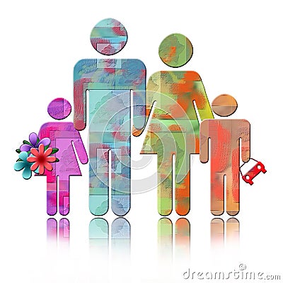 Abstract Family Stock Photo