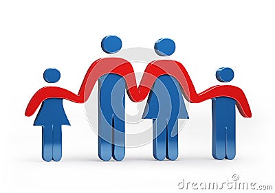 Abstract family Stock Photo