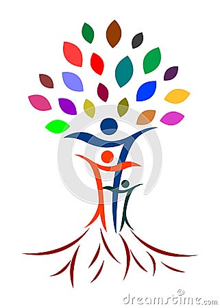 Abstract family tree Vector Illustration