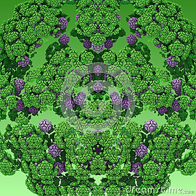 A bizarre cosmic color pattern of fractal sets Stock Photo