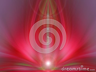 Abstract fantastic bright red flower. Stock Photo