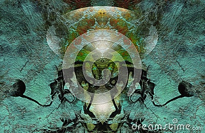 Abstract Fantasy Green Background Stock Photo