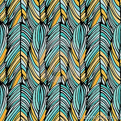 Abstract feather pattern Vector Illustration