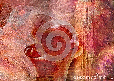 Abstract female painting Stock Photo