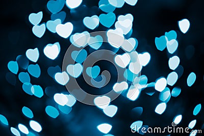 Abstract festive hearts bokeh Stock Photo