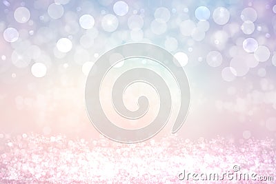 Abstract festive pink white shining glitter background texture with sparkling stars. Made for valentine, wedding, invitation or Stock Photo