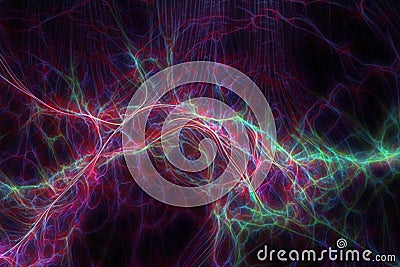 Abstract fibers neural networks background Generative AI Stock Photo