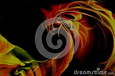 Abstract fiery wave Stock Photo