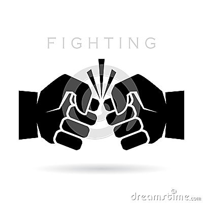 Abstract fighting vector icon Vector Illustration