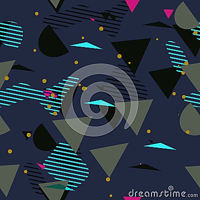 Abstract Figures Seamless Pattern - Repeating ornament for textile, wraping paper, fashion etc. Stock Photo