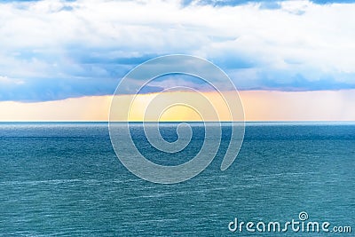 Shimmering sea seascape landscape Stock Photo