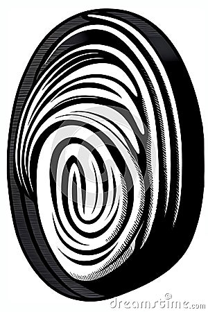 Abstract fingerprint Cartoon Illustration