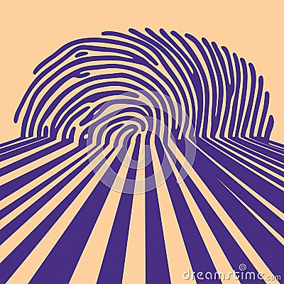 Abstract fingerprint Vector Illustration