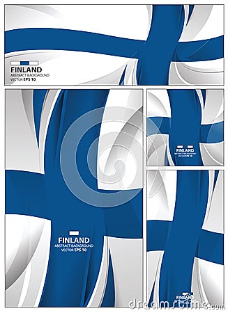 Abstract Finland Flag Background banner Vector Illustration