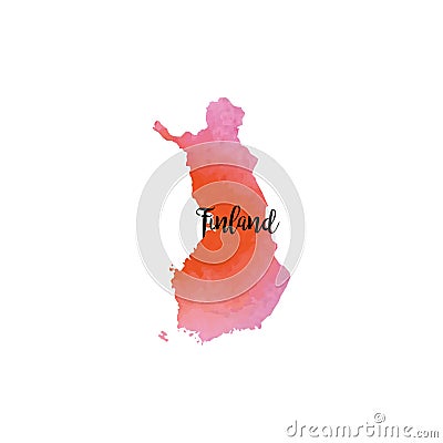 Abstract Finland map Vector Illustration