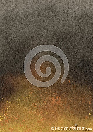 Abstract fire flame on gray background watercolor illustraion for decoration on power and fantasy concept Stock Photo