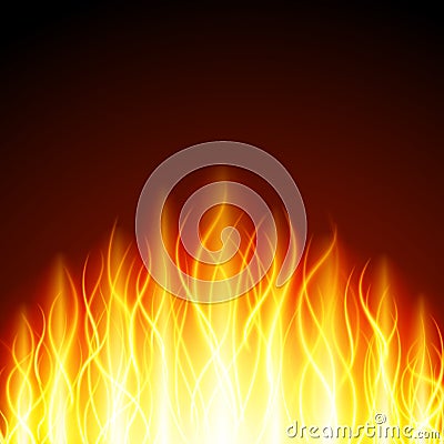 Abstract fire flame light on black background illustration. Cartoon Illustration