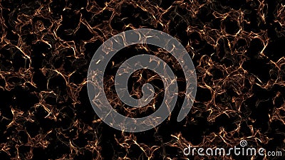 Abstract Fire Light Fractal noise pattern on Dark background. Stock Photo