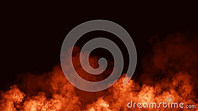 Abstract fire smoke mist fog on a black background. Texture. Design element. Stock Photo