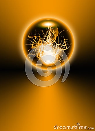 Abstract fire sphere Stock Photo