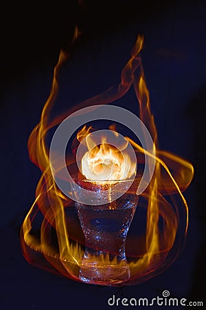 Abstract fire texture. Motion flame. Hot drink Stock Photo