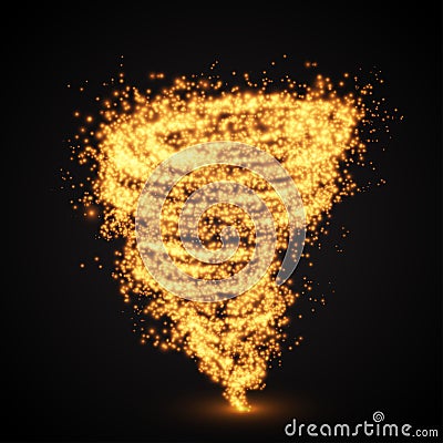 Abstract fire tornado swirl. Vector illutration. Vector Illustration