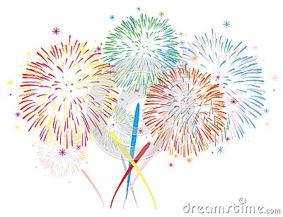 vector abstract fireworks background Vector Illustration