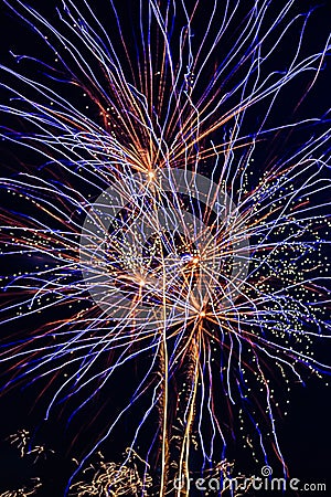 Abstract Fireworks Display Stock Photo