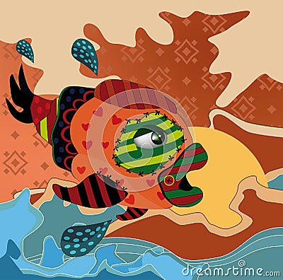 Abstract fish Vector Illustration