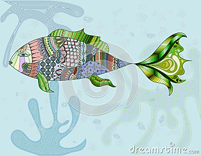 Abstract Fish. Vector Illustration. Vector Illustration