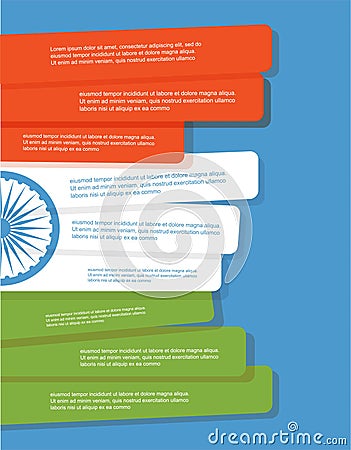 Abstract flag of India. Infographic brochure Vector Illustration