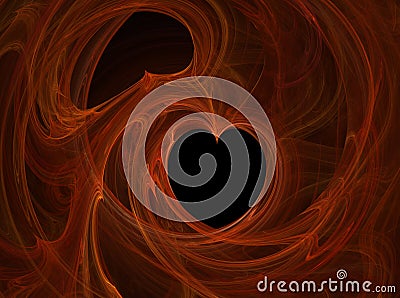 Abstract flame heart Stock Photo