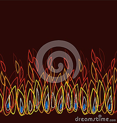 Abstract flames retro graphic design element Vector Illustration