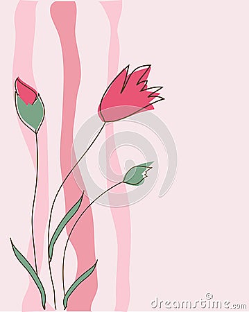 Abstract floral background.Vector card Stock Photo