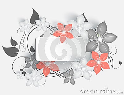 Abstract floral banner Vector Illustration