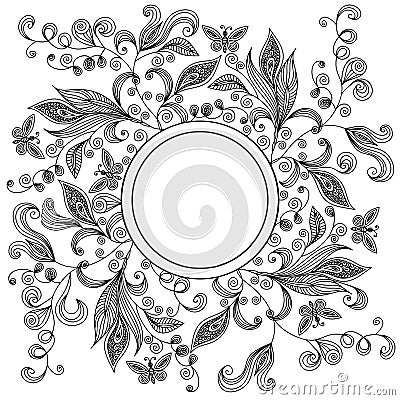 Abstract floral lacy background Vector Illustration