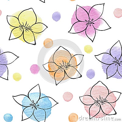 Abstract floral seamless pattern Vector Illustration