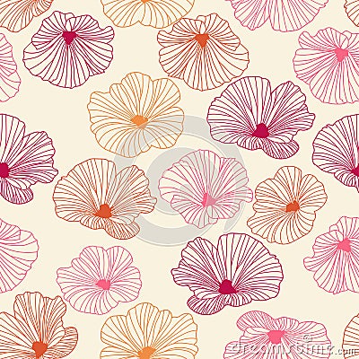 Abstract floral seamless pattern Vector Illustration