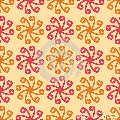 Abstract Floral Seamless Vector Pattern Vector Illustration