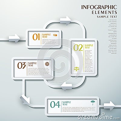 Abstract flow chart infographics Vector Illustration