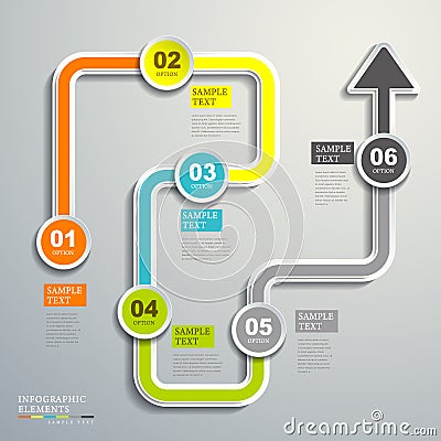 Abstract flow chart infographics Vector Illustration