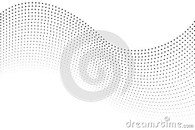 Abstract flow wave dots background. Abstract halftone background Vector Illustration