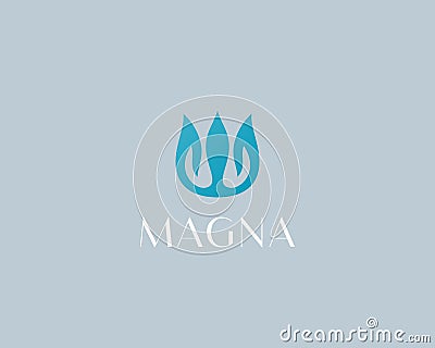 Abstract flower hands crown premium logo icon design modern minimal style illustration. Massage salon spa vector emblem Vector Illustration