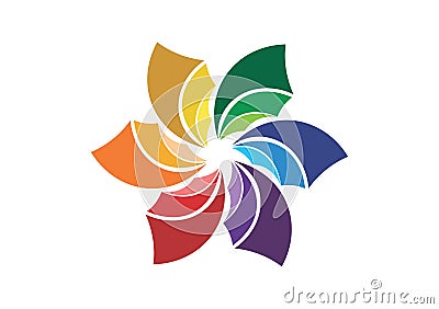 Abstract flower logo,company symbol,corporate social media icon Vector Illustration