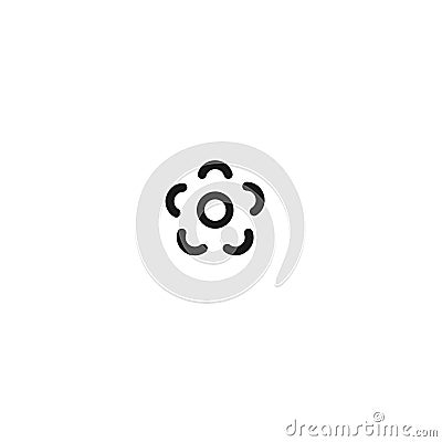 Abstract flower modern logo design Vector Illustration