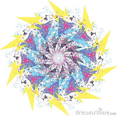 abstract flower pastel round mandala ornament Vector Illustration