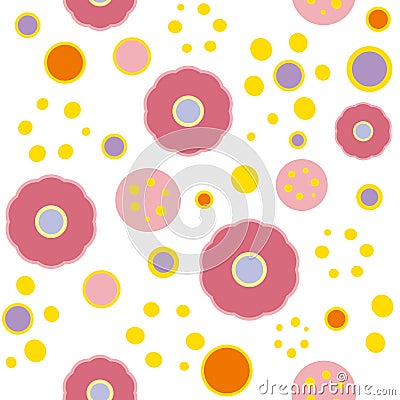 Abstract flower pollen, dust of flowers Vector Illustration